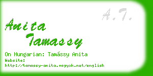 anita tamassy business card